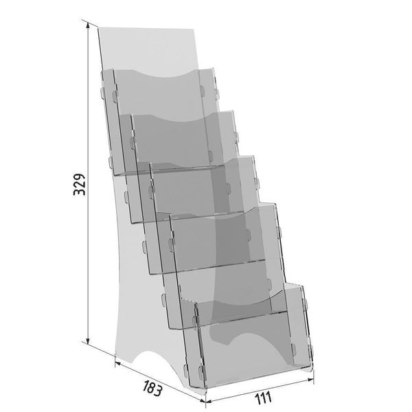 Буклетниця настільна А6 5-ти ярусна 1016 фото