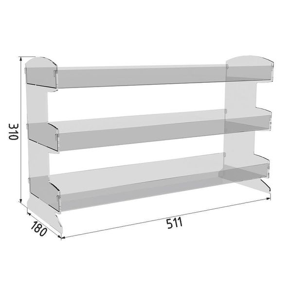Полиця для лаків 3-х ярусне 511х180х310 1011 фото