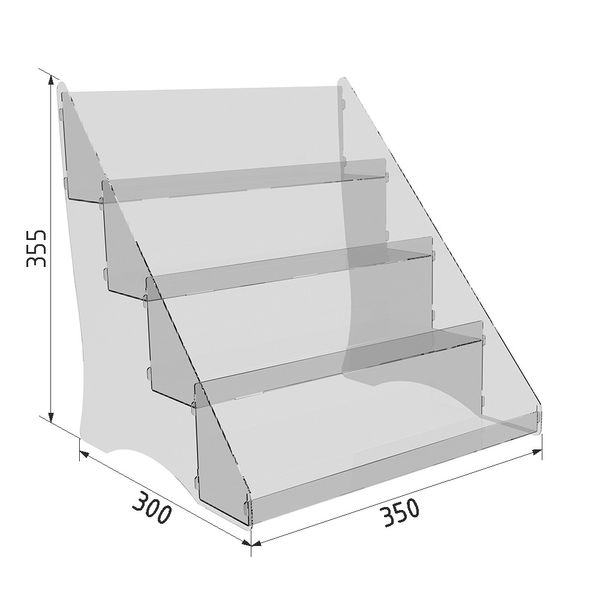 Товарна горка на 4 полки 350х300х355 1106 фото