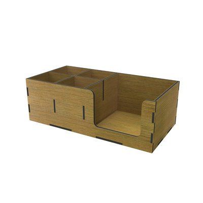Organizer EKOSTAR Dark Walnut 300x150x100 mm | Wooden Bar Organizer 🔥 OG55 фото