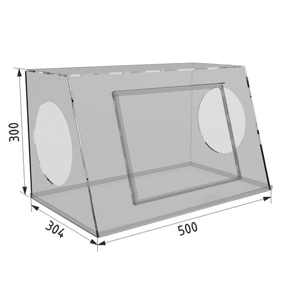 Екран захисний для ювелірних робіт 500х300х300 Z04 фото
