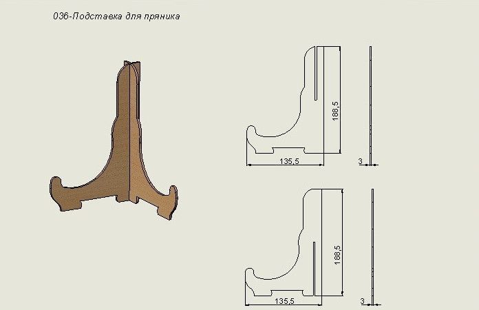 Підставка для пряника Акрил Стандартні габарити | Для зберігання посуду | Ідеально підходить для домашнього використання 265 фото