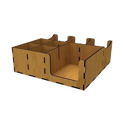 Organizer EKOSTAR Wooden Oak with Lid Holes 30*30 | Bar Area Organization Solution OG59 фото