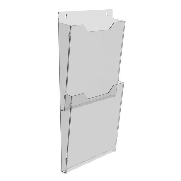 Кишеня буклетниця А4 2 ярусна 214х444 | ПЭТ 1,5мм | Для ефективного зберігання та подання документів | Кишеня для офісу | Швидка доставка 10640 фото