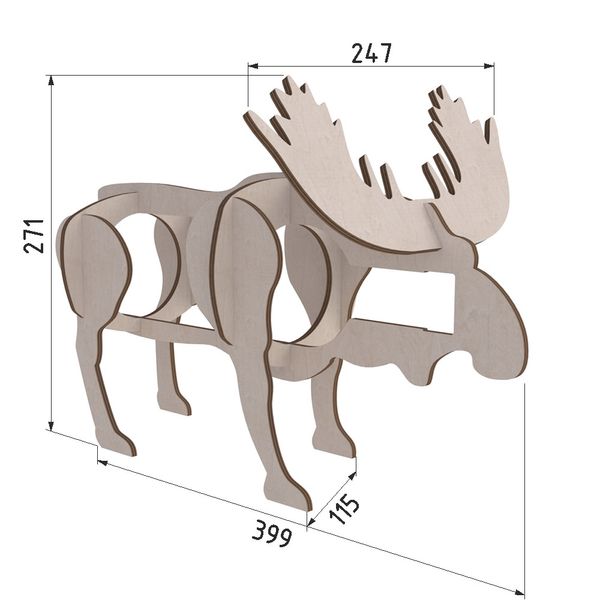 Підставка для пляшки Лось 2 401 фото