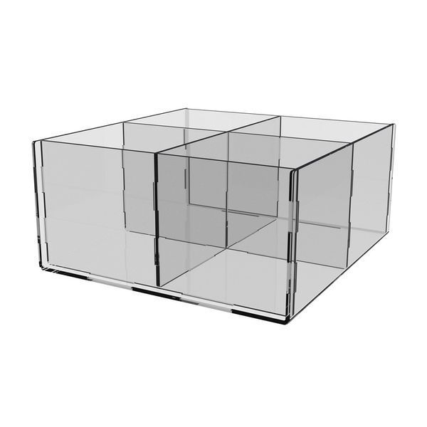 Коробка акрилова 4 комірки EKOSTAR 104x110x50 | Прозора організація простору | Домашнє використання 11342 фото