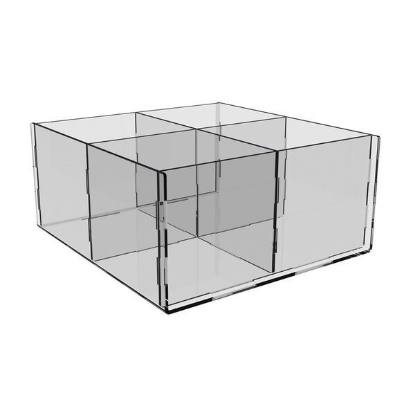Коробка акрилова 4 комірки EKOSTAR 104x110x50 | Прозора організація простору | Домашнє використання 11342 фото