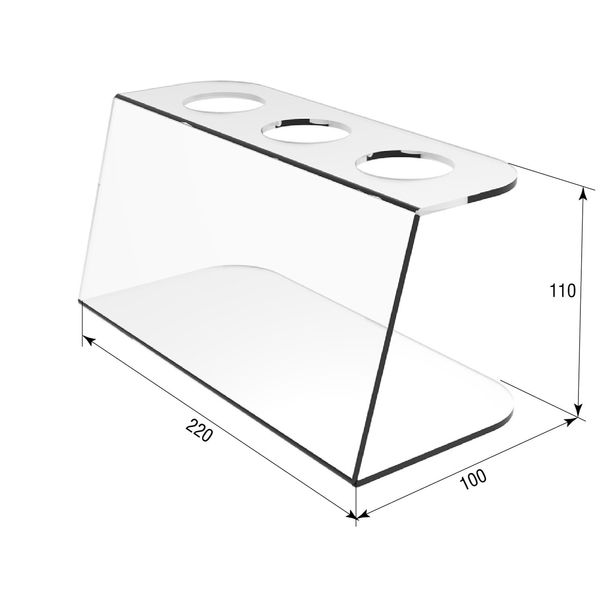 Підставка для вафельного ріжка на 3 шт. Акрил 3 мм 1187 фото