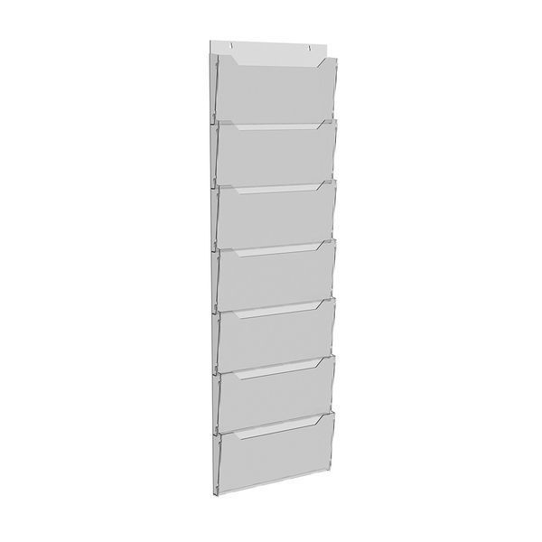 Карман буклетница А4 7 ярусная 214х962 | Прозрачный акрил | Идеально для офисов, банков и магазинов 10645 фото