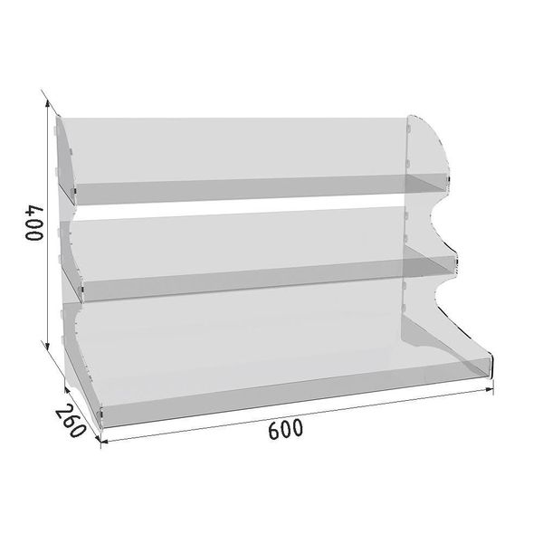 Підставка вітрина під батончики настільна 600х400х260 1097 фото