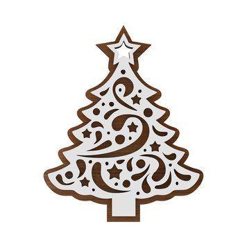 EKOSTAR Новогодняя игрушка из фанеры 98х120 | Уникальный декор для праздничной атмосферы 10859 фото
