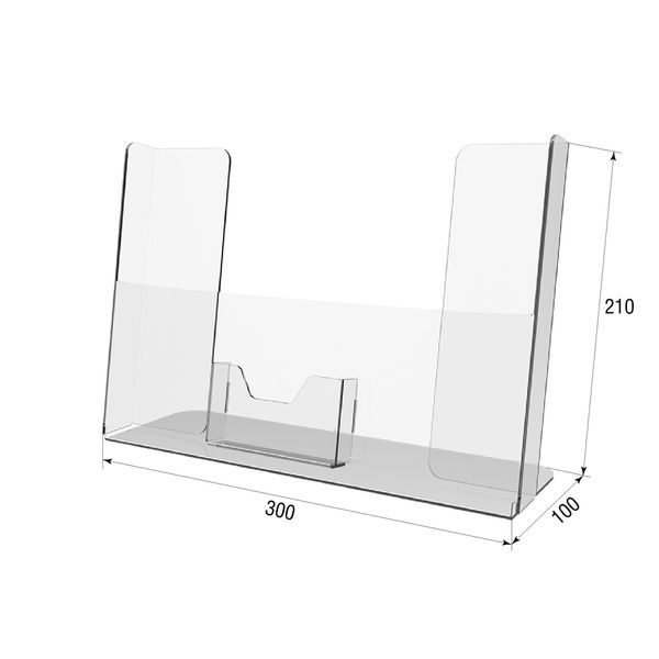 Буклетниця настільна А4 горизонтальна з візитницею 1238 фото