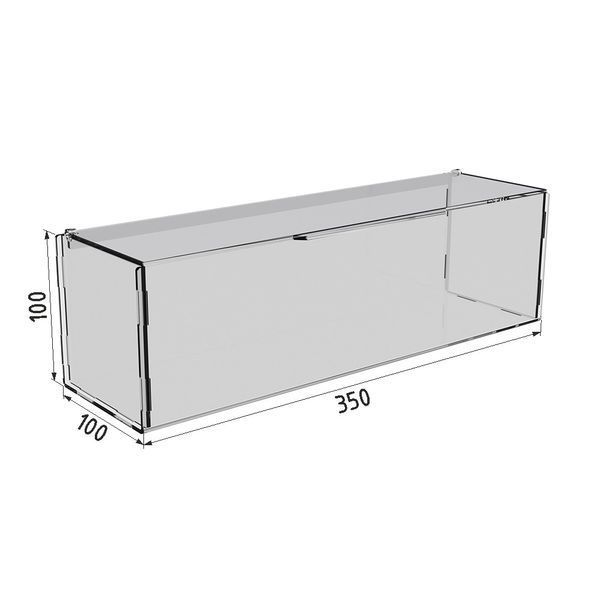 Диспенсер 350x100x100 на 1 комірку | Прозоре оргскло (акрил) | Для снеків, горіхів, сухофруктів | Доставка по всій Україні D110 фото