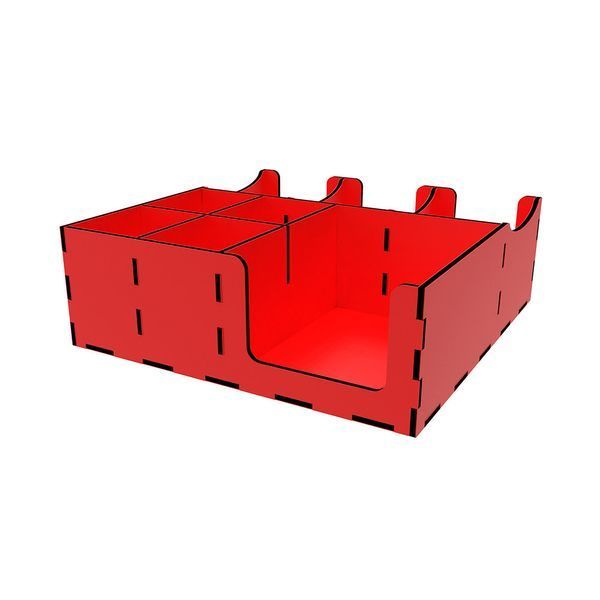 EKOSTAR Органайзер деревянный красный 30*30 | Идеально для барной зоны OG15 фото