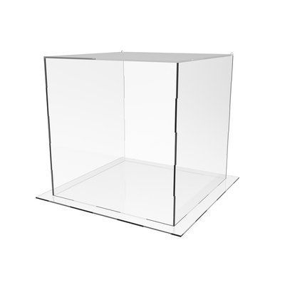 Коробка акрилова EKOSTAR 300х300х300 з кришкою | Прозора зберігальна упаковка для дому організації простору 11397 фото