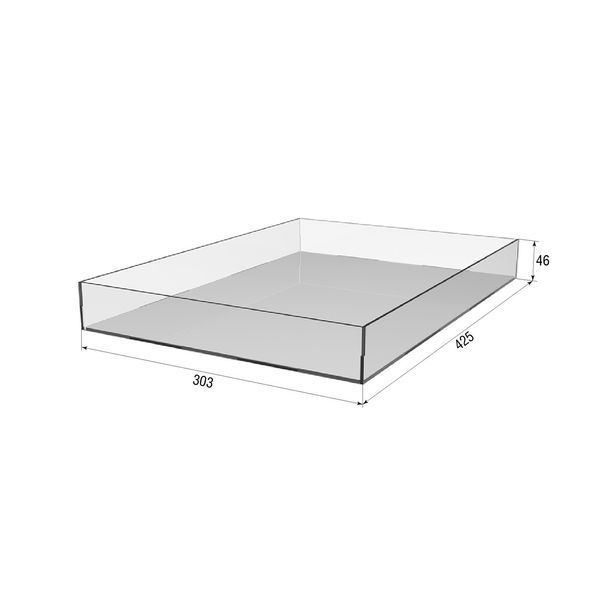 Коробка для ебру А3 425х303х46 мм внутрішній розмір | Оргстекло (акрил) | Стильний дизайн | Ідеально для декораторів та організації простору 11371 фото