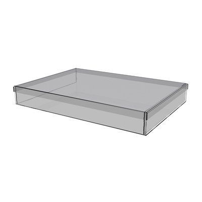 Коробка акрилова EKOSTAR 303х215х40 з кришкою | Висока якість та інноваційні технології | Для зберігання предметів 11339 фото