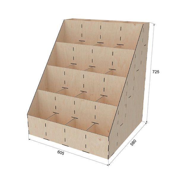 Товарна горка EKOSTAR 5 ярусів 605х580х725 | Висока якість та інноваційні технології | Легке налаштування | Для магазинів та дому | Швидка доставка 1147 фото